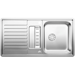 Zlewozmywak Blanco CLASSIC Pro 5 S-IF stal szlachetna z korkiem aut., z InFino, z odsączarką 523 663